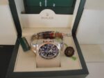 Rolex replica GMT master II acciaio oro ceramichon new basilea black dial orologio replica copia imitazione 4us274 - immagine 7