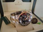 Rolex replica GMT master II acciaio oro ceramichon new basilea black dial orologio replica copia imitazione 4us274 - immagine 3