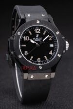 Hublot replica automatic vendome black collection strip rubber orologio replica copia 4us301 - immagine 3
