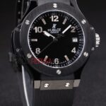 Hublot replica automatic vendome black collection strip rubber orologio replica copia 4us301