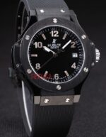 Hublot replica automatic vendome black collection strip rubber orologio replica copia 4us301