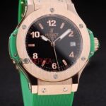 Hublot replica automatic vendome green rose gold collection strip rubber orologio replica copia 4us304