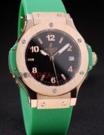 Hublot replica automatic vendome green rose gold collection strip rubber orologio replica copia 4us304