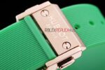 Hublot replica automatic vendome green rose gold collection strip rubber orologio replica copia 4us304 - immagine 9