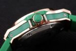 Hublot replica automatic vendome green rose gold collection strip rubber orologio replica copia 4us304 - immagine 6