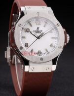 Hublot replica automatic vendome brown collection strip rubber orologio replica copia 4us305