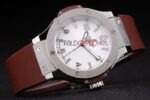 Hublot replica automatic vendome brown collection strip rubber orologio replica copia 4us305 - immagine 4