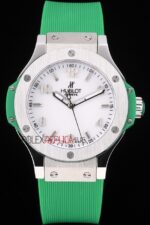 Hublot replica automatic vendome acciaio green collection strip rubber orologio replica copia 4us307 - immagine 4