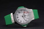 Hublot replica automatic vendome acciaio green collection strip rubber orologio replica copia 4us307 - immagine 6