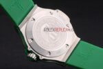Hublot replica automatic vendome acciaio green collection strip rubber orologio replica copia 4us307 - immagine 7