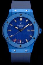 Hublot replica automatic vendome blue collection strip rubber orologio replica copia 4us309 - immagine 3