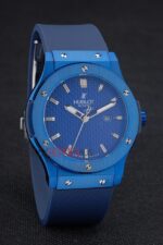 Hublot replica automatic vendome blue collection strip rubber orologio replica copia 4us309 - immagine 4