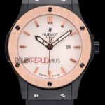 Hublot replica automatic vendome black rose gold collection strip rubber orologio replica copia 4us310