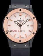Hublot replica automatic vendome black rose gold collection strip rubber orologio replica copia 4us310