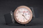 Hublot replica automatic vendome black rose gold collection strip rubber orologio replica copia 4us310 - immagine 5