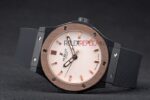 Hublot replica automatic vendome black rose gold collection strip rubber orologio replica copia 4us310 - immagine 6