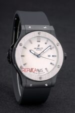 Hublot replica automatic vendome acciaio black collection strip rubber orologio replica copia 4us311 - immagine 4