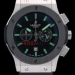 Hublot replica big bang chrono acciaio black strip rubber orologio replica copia 4us312