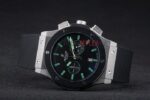 Hublot replica big bang chrono acciaio black strip rubber orologio replica copia 4us312 - immagine 5