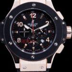 Hublot replica big bang chrono rose gold black strip rubber orologio replica copia 4us313