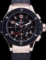 Hublot replica big bang chrono rose gold black strip rubber orologio replica copia 4us313