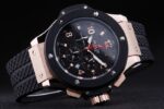 Hublot replica big bang chrono rose gold black strip rubber orologio replica copia 4us313 - immagine 6