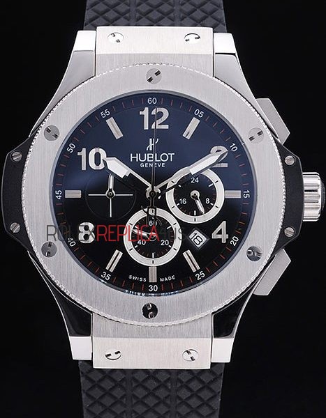 virtuemart_product_4211rolex-replica-orologi-copia-imitazione-rolex-omega Hublot replica big bang chrono acciaio black dial strip rubber orologio replica copia 4us314 - immagine 1