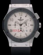 Hublot replica big bang chrono acciaio argentèè dial strip rubber orologio replica copia 4us315