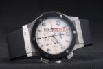 Hublot replica big bang chrono acciaio argentèè dial strip rubber orologio replica copia 4us315 - immagine 6