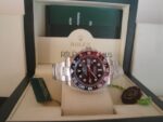 Rolex replica GMT master II rosso blu ceramichon new basilea oro bianco orologio replica copia imitazione 4us272 - immagine 4