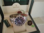 Rolex replica GMT master II rosso blu ceramichon new basilea oro bianco orologio replica copia imitazione 4us272 - immagine 3