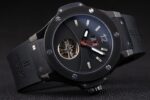 Hublot replica automatic vendome tourbillon black collection strip rubber orologio replica copia 4us319 - immagine 5