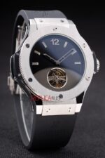 Hublot replica automatic vendome acciaio tourbillon black collection strip rubber orologio replica copia 4us320 - immagine 3