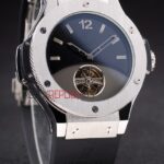 Hublot replica automatic vendome acciaio tourbillon black collection strip rubber orologio replica copia 4us320