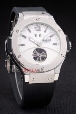 Hublot replica automatic vendome acciaio tourbillon white collection strip rubber orologio replica copia 4us321 - immagine 3