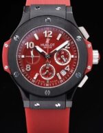 Hublot replica big bang chrono red strip rubber orologio replica copia 4us324