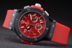 Hublot replica big bang chrono red strip rubber orologio replica copia 4us324 - immagine 5