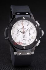 Hublot replica big bang chrono pro-hunter white strip rubber orologio replica copia 4us325 - immagine 3