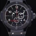 Hublot replica big bang chrono pro-hunter black dial strip rubber orologio replica copia 4us326