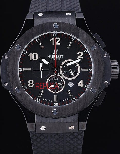 virtuemart_product_4337rolex-replica-orologi-copia-imitazione-rolex-omega Hublot replica big bang chrono pro-hunter black dial strip rubber orologio replica copia 4us326 - immagine 1