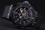 Hublot replica big bang chrono pro-hunter black dial strip rubber orologio replica copia 4us326 - immagine 6