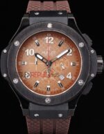 Hublot replica big bang chrono pro-hunter brown strip rubber orologio replica copia 4us327