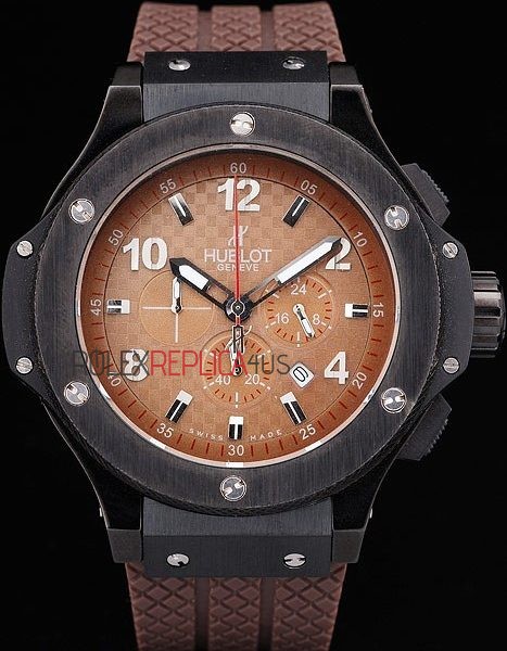 virtuemart_product_4346rolex-replica-orologi-copia-imitazione-rolex-omega Hublot replica big bang chrono pro-hunter brown strip rubber orologio replica copia 4us327 - immagine 1