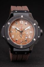 Hublot replica big bang chrono pro-hunter brown strip rubber orologio replica copia 4us327 - immagine 4