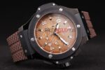 Hublot replica big bang chrono pro-hunter brown strip rubber orologio replica copia 4us327 - immagine 5