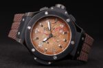 Hublot replica big bang chrono pro-hunter brown strip rubber orologio replica copia 4us327 - immagine 6
