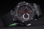 Hublot replica big bang chrono pro-hunter black strip rubber orologio replica copia 4us328 - immagine 4