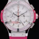 Hublot replica big bang chrono lady pink strip rubber orologio replica copia 4us329