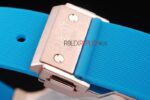 Hublot replica big bang chrono lady rose gold celeste strip rubber orologio replica copia 4us330 - immagine 9
