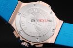 Hublot replica big bang chrono lady rose gold celeste strip rubber orologio replica copia 4us330 - immagine 8